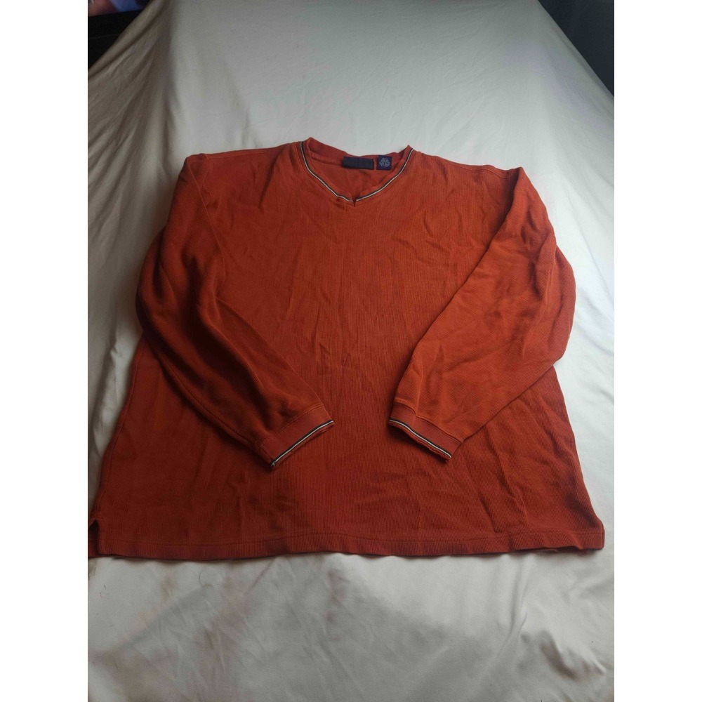 Structure Pullover Sweater Mens Size XL Orange Knit Streetwear Heritage Classic